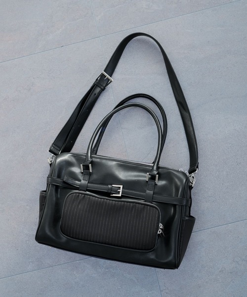 HARE（ハレ）の「イソザイポケットボストンバッグ(HARE)（ボストンバッグ・レディース・ブラック/ブラック系その他・FREE）」の2枚目の写真