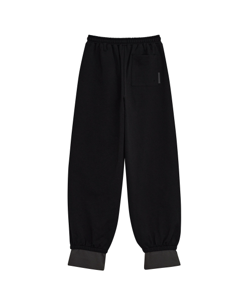 DEFGARMENTS（デフグラメンツ）の「LAYERED SWEAT PANTS [BLACK]（スウェットパンツ・レディース・その他・SMALL/LARGE）」の2枚目の写真