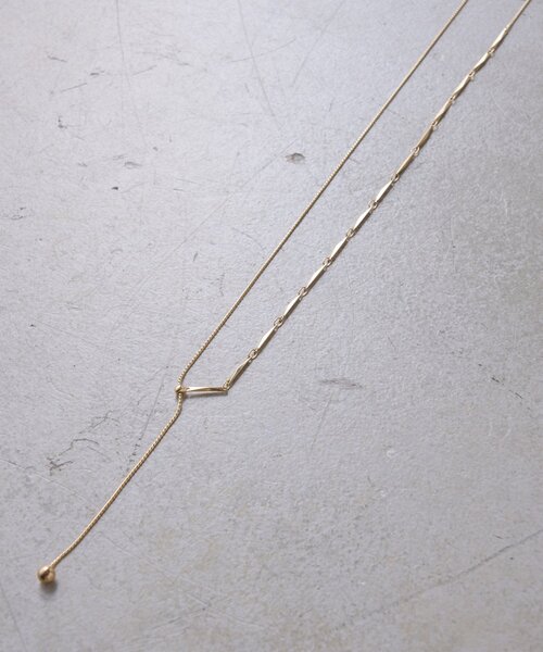 Jena espace merveilleux（ジェナ　エスパスメルヴェイユ）の「ナローロングスライドネックレス（リング・レディース・ゴールド/シルバー・FREE）」の6枚目の写真