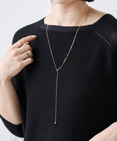 Jena espace merveilleux（ジェナ　エスパスメルヴェイユ）の「ナローロングスライドネックレス（リング・レディース・ゴールド/シルバー・FREE）」の7枚目の写真