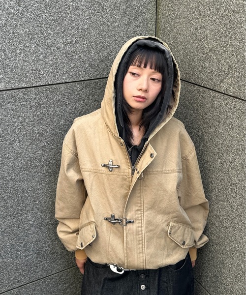 kutir（クティール）の「FIREMAN ASSORTED HOOD BLOUSON／ファイヤーマンアソートフードブルゾン（ブルゾン・メンズ・ベージュ/ブラック/インディゴブルー・SMALL/LARGE/MEDIUM）」の3枚目の写真