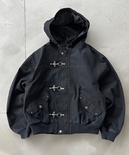 kutir（クティール）の「FIREMAN ASSORTED HOOD BLOUSON／ファイヤーマンアソートフードブルゾン（ブルゾン・メンズ・ベージュ/ブラック/インディゴブルー・SMALL/LARGE/MEDIUM）」の2枚目の写真