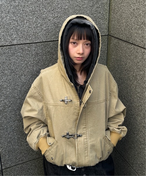 kutir（クティール）の「FIREMAN ASSORTED HOOD BLOUSON／ファイヤーマンアソートフードブルゾン（ブルゾン・メンズ・ベージュ/ブラック/インディゴブルー・SMALL/LARGE/MEDIUM）」の19枚目の写真
