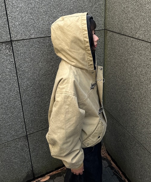 kutir（クティール）の「FIREMAN ASSORTED HOOD BLOUSON／ファイヤーマンアソートフードブルゾン（ブルゾン・メンズ・ベージュ/ブラック/インディゴブルー・SMALL/LARGE/MEDIUM）」の21枚目の写真