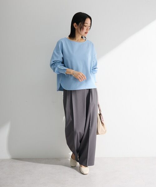 Green Parks(グリーンパークス)の「パールスリーブカットプルオーバー(Tシャツ/カットソー・レディース・サックスブルー/ブラック/ライトグレー/ホワイト系その他2・FREE)」の5枚目の写真