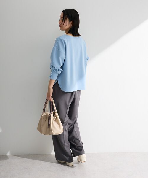 Green Parks(グリーンパークス)の「パールスリーブカットプルオーバー(Tシャツ/カットソー・レディース・サックスブルー/ブラック/ライトグレー/ホワイト系その他2・FREE)」の7枚目の写真