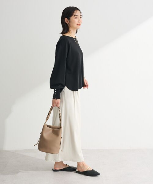 Green Parks(グリーンパークス)の「パールスリーブカットプルオーバー(Tシャツ/カットソー・レディース・サックスブルー/ブラック/ライトグレー/ホワイト系その他2・FREE)」の15枚目の写真