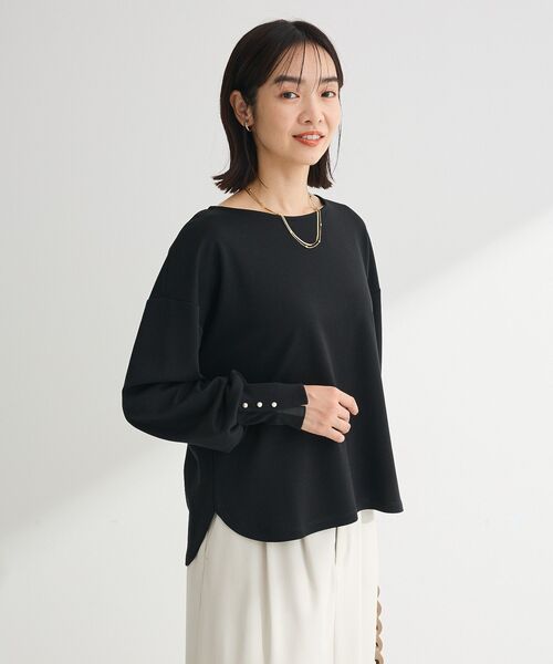 Green Parks(グリーンパークス)の「パールスリーブカットプルオーバー(Tシャツ/カットソー・レディース・サックスブルー/ブラック/ライトグレー/ホワイト系その他2・FREE)」の17枚目の写真