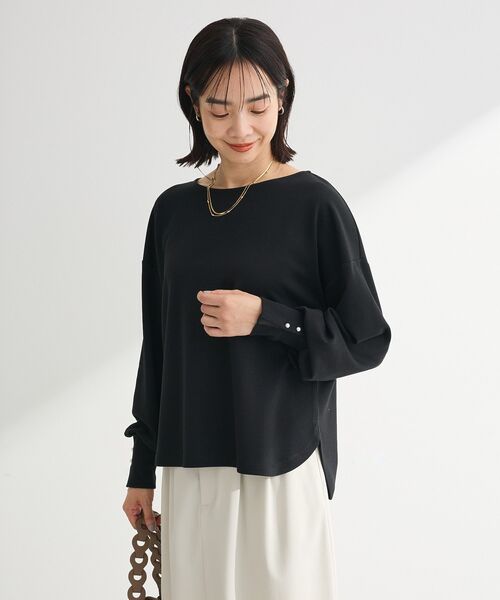 Green Parks(グリーンパークス)の「パールスリーブカットプルオーバー(Tシャツ/カットソー・レディース・サックスブルー/ブラック/ライトグレー/ホワイト系その他2・FREE)」の18枚目の写真