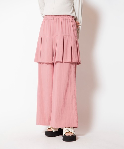 OSMOSIS(オズモーシス)の「タックレイヤードパンツ(その他パンツ・レディース・ピンク/ブラック/ライトベージュ・ONE SIZE)」の5枚目の写真