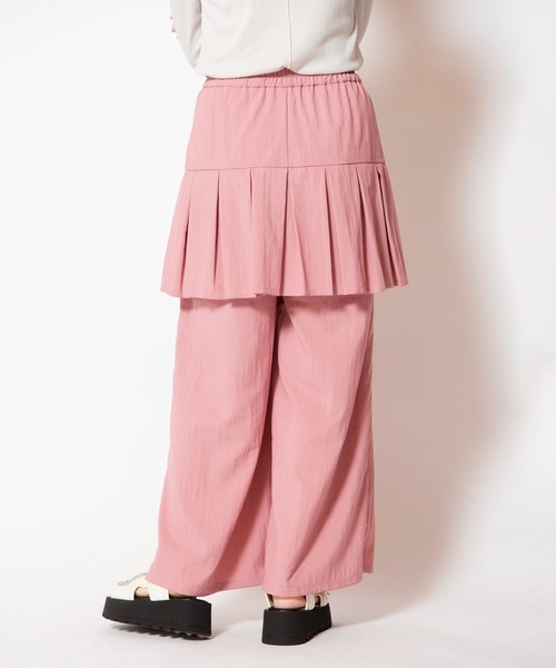 OSMOSIS(オズモーシス)の「タックレイヤードパンツ(その他パンツ・レディース・ピンク/ブラック/ライトベージュ・ONE SIZE)」の6枚目の写真