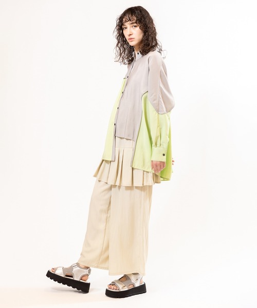 OSMOSIS(オズモーシス)の「タックレイヤードパンツ(その他パンツ・レディース・ピンク/ブラック/ライトベージュ・ONE SIZE)」の14枚目の写真