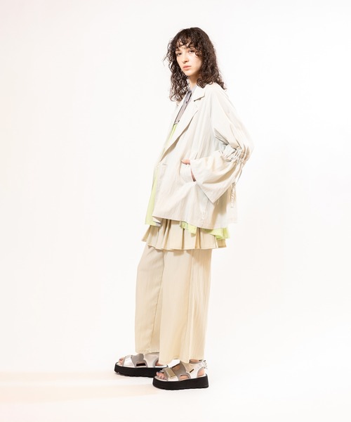 OSMOSIS(オズモーシス)の「タックレイヤードパンツ(その他パンツ・レディース・ピンク/ブラック/ライトベージュ・ONE SIZE)」の18枚目の写真