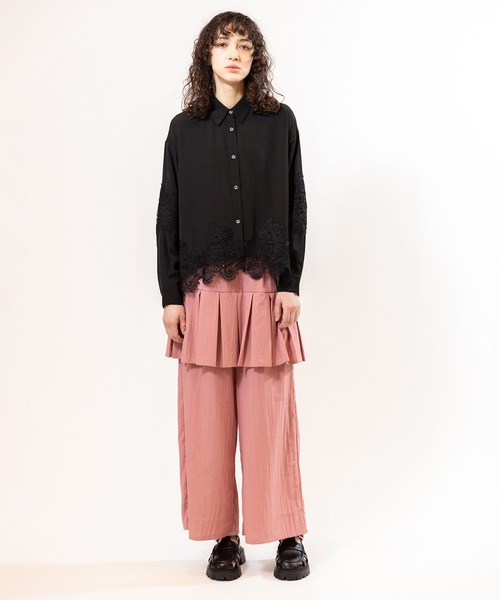 OSMOSIS(オズモーシス)の「タックレイヤードパンツ(その他パンツ・レディース・ピンク/ブラック/ライトベージュ・ONE SIZE)」の20枚目の写真