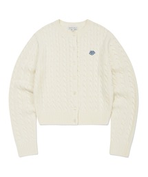 [GISELLEジゼル着用] WOMEN'S CABLE ROUND NECK CARDIGAN