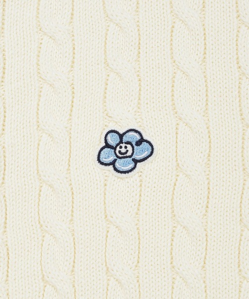 Wacky WiLLy（ワッキーウィリー）の「[GISELLEジゼル着用] WOMEN'S CABLE ROUND NECK CARDIGAN（カーディガン/ボレロ・レディース・クリーム/スカイブルー/レッド・MEDIUM/SMALL）」の13枚目の写真