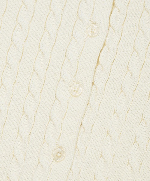 Wacky WiLLy（ワッキーウィリー）の「[GISELLEジゼル着用] WOMEN'S CABLE ROUND NECK CARDIGAN（カーディガン/ボレロ・レディース・クリーム/スカイブルー/レッド・MEDIUM/SMALL）」の14枚目の写真