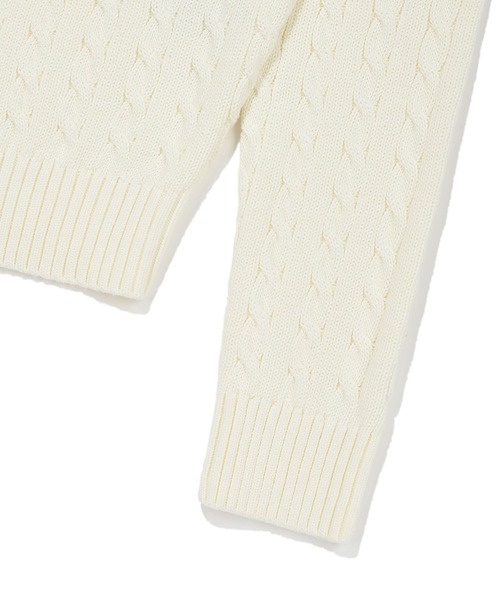Wacky WiLLy（ワッキーウィリー）の「[GISELLEジゼル着用] WOMEN'S CABLE ROUND NECK CARDIGAN（カーディガン/ボレロ・レディース・クリーム/スカイブルー/レッド・MEDIUM/SMALL）」の15枚目の写真