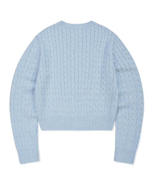 Wacky WiLLy（ワッキーウィリー）の「[GISELLEジゼル着用] WOMEN'S CABLE ROUND NECK CARDIGAN（カーディガン/ボレロ・レディース・クリーム/スカイブルー/レッド・MEDIUM/SMALL）」の17枚目の写真