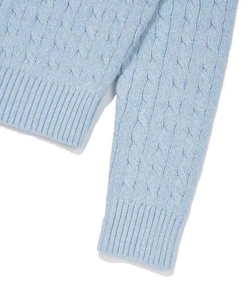 Wacky WiLLy（ワッキーウィリー）の「[GISELLEジゼル着用] WOMEN'S CABLE ROUND NECK CARDIGAN（カーディガン/ボレロ・レディース・クリーム/スカイブルー/レッド・MEDIUM/SMALL）」の21枚目の写真