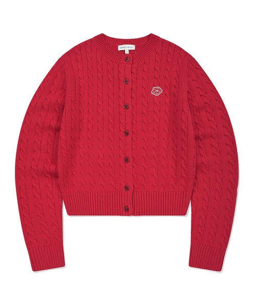 Wacky WiLLy（ワッキーウィリー）の「[GISELLEジゼル着用] WOMEN'S CABLE ROUND NECK CARDIGAN（カーディガン/ボレロ・レディース・クリーム/スカイブルー/レッド・MEDIUM/SMALL）」の22枚目の写真