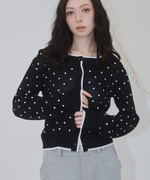 ENVYM | ドット レイヤード ニットカーディガン(カーディガン/ボレロ)