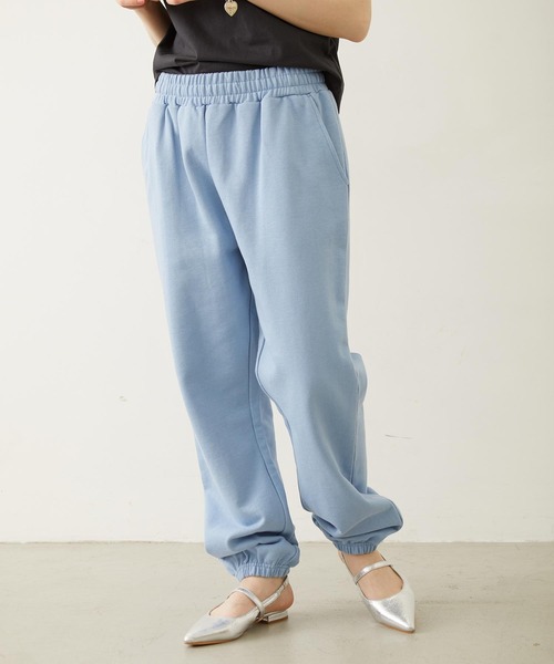 MILKFED.（ミルクフェド）の「HEART POCKET SWEATPANTS（スウェットパンツ・レディース・オートミール/ブラック/ライトブルー・S/M）」の3枚目の写真