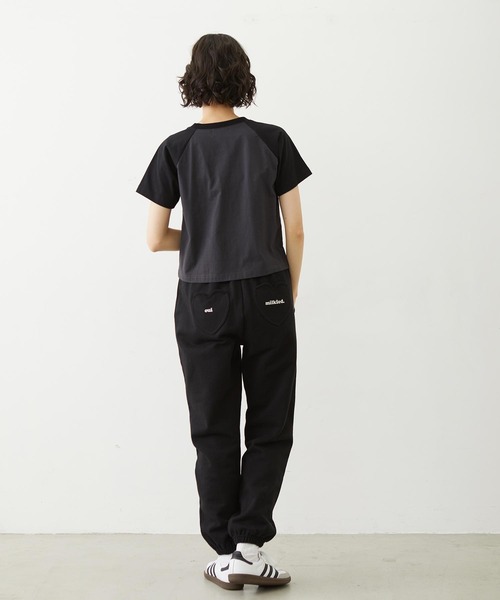MILKFED.（ミルクフェド）の「HEART POCKET SWEATPANTS（スウェットパンツ・レディース・オートミール/ブラック/ライトブルー・S/M）」の8枚目の写真