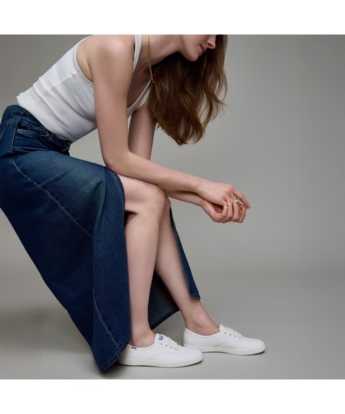 Keds(ケッズ)の「Keds ケッズ チャンピオン レザー ホワイト(スニーカー・レディース・ホワイト・23.5cm/24.0cm/22.5cm/23.0cm/24.5cm/25.0cm)」の3枚目の写真