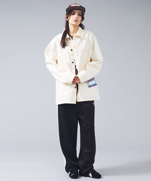 UNIVERSAL OVERALL（ユニバーサルオーバーオール）の「【UNIVERSAL OVERALL / ユニバーサルオーバーオール】カバーオール ジャケット / ユニセックス（ブルゾン・メンズ・ネイビー/アイボリー・L/M）」の12枚目の写真