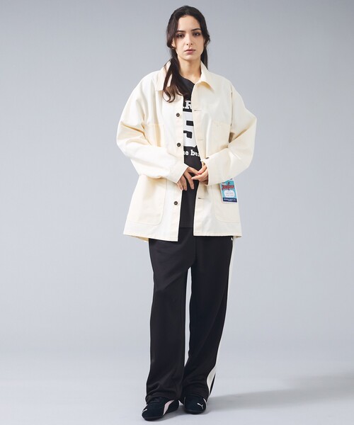 UNIVERSAL OVERALL（ユニバーサルオーバーオール）の「【UNIVERSAL OVERALL / ユニバーサルオーバーオール】カバーオール ジャケット / ユニセックス（ブルゾン・メンズ・ネイビー/アイボリー・L/M）」の13枚目の写真