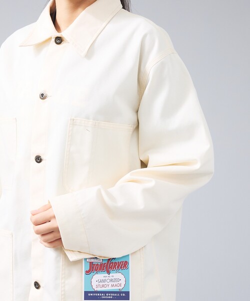 UNIVERSAL OVERALL（ユニバーサルオーバーオール）の「【UNIVERSAL OVERALL / ユニバーサルオーバーオール】カバーオール ジャケット / ユニセックス（ブルゾン・メンズ・ネイビー/アイボリー・L/M）」の18枚目の写真