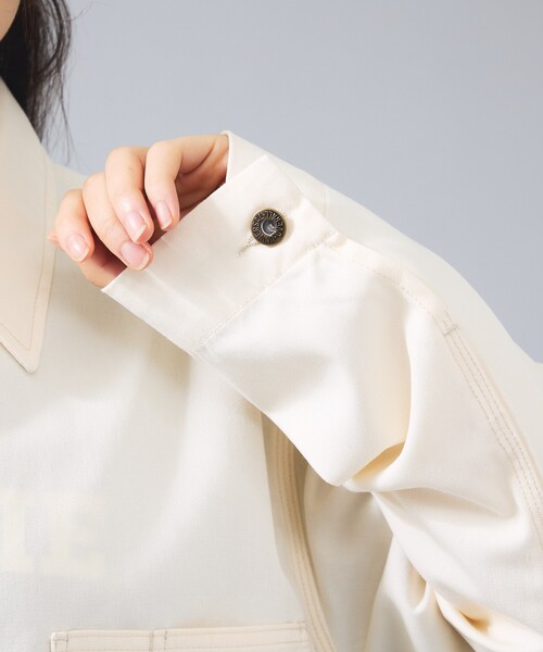 UNIVERSAL OVERALL（ユニバーサルオーバーオール）の「【UNIVERSAL OVERALL / ユニバーサルオーバーオール】カバーオール ジャケット / ユニセックス（ブルゾン・メンズ・ネイビー/アイボリー・L/M）」の19枚目の写真