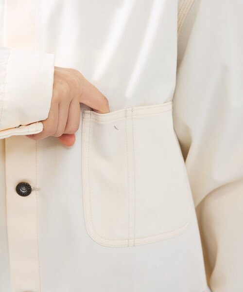 UNIVERSAL OVERALL（ユニバーサルオーバーオール）の「【UNIVERSAL OVERALL / ユニバーサルオーバーオール】カバーオール ジャケット / ユニセックス（ブルゾン・メンズ・ネイビー/アイボリー・L/M）」の20枚目の写真