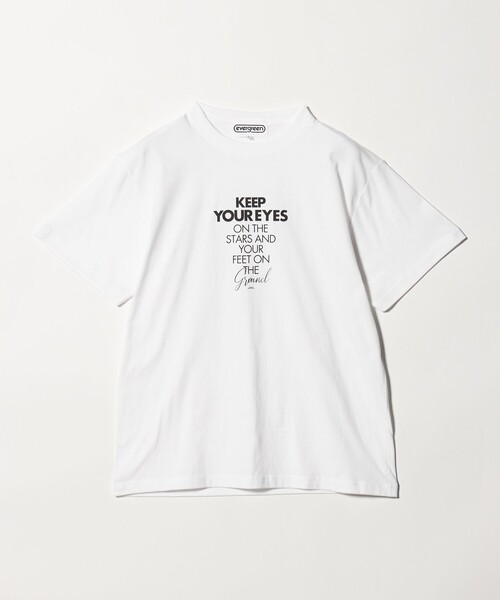 evergreen(エバーグリーン)の「<evergreen>オンザスターズ Tシャツ(Tシャツ/カットソー・メンズ・ホワイト・L/S/M)」の1枚目の写真