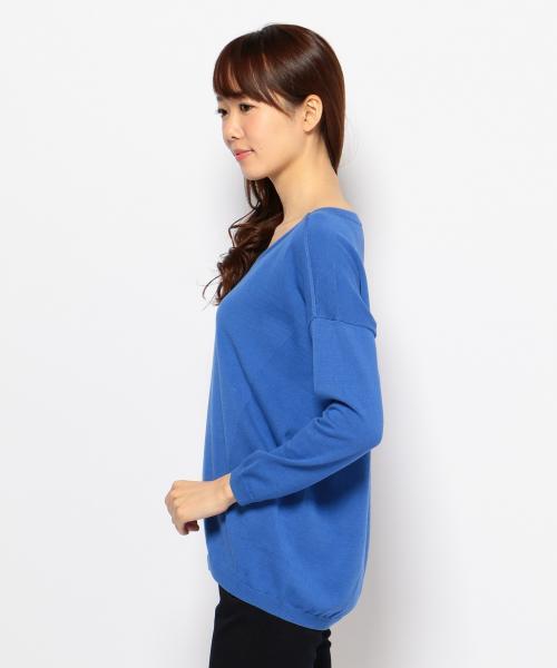 SHARE PARK（シェアパーク）の「コットンカシミヤ　Vネックニット（ニット/セーター・レディース・ホワイト系/イエロー系/レッド系/ブルー系/ネイビー系・1）」の12枚目の写真