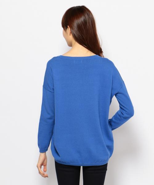 SHARE PARK（シェアパーク）の「コットンカシミヤ　Vネックニット（ニット/セーター・レディース・ホワイト系/イエロー系/レッド系/ブルー系/ネイビー系・1）」の11枚目の写真