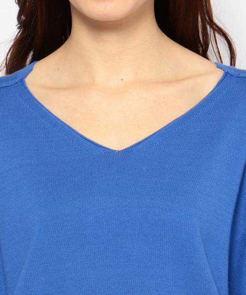 SHARE PARK（シェアパーク）の「コットンカシミヤ　Vネックニット（ニット/セーター・レディース・ホワイト系/イエロー系/レッド系/ブルー系/ネイビー系・1）」の10枚目の写真