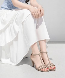 MAMIAN（マミアン）の「Tストラップ シンプル サンダル (7.0cmヒール)（サンダル）」