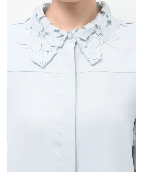 TONAL（トーナル）の「ケミカルレースハーフスリーブシャツ（シャツ/ブラウス・レディース・オフホワイト/ライトブルー/ピンク・MEDIUM）」の20枚目の写真