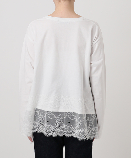 追加》レースコンビカットソー2（Tシャツ/カットソー）｜SLOBE IENA