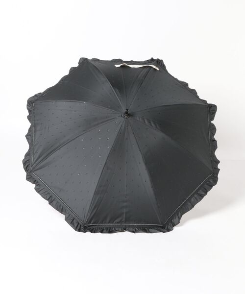 JILL STUART（ジルスチュアート）の「【 JILL STUART（ジル スチュアート）】ラメドットカットジャカードフリル晴雨兼用パラソル(長傘)（長傘・レディース・ベージュ/グレー×ピンク/クリーム/サックスブルー/カーキ/ブラック・FREE）」の7枚目の写真