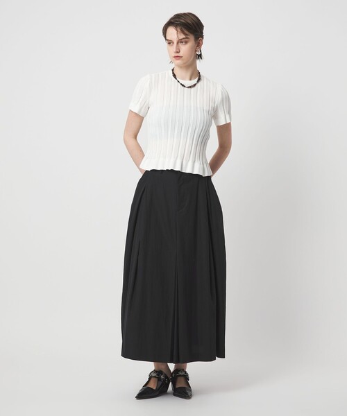 ASTRAET（アストラット）の「＜ASTRAET＞ボックスプリーツ トラペーズスカート（スカート・レディース・ダークブラウン/ブラック・0/1）」の9枚目の写真