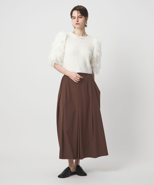 ASTRAET（アストラット）の「＜ASTRAET＞ボックスプリーツ トラペーズスカート（スカート・レディース・ダークブラウン/ブラック・0/1）」の12枚目の写真