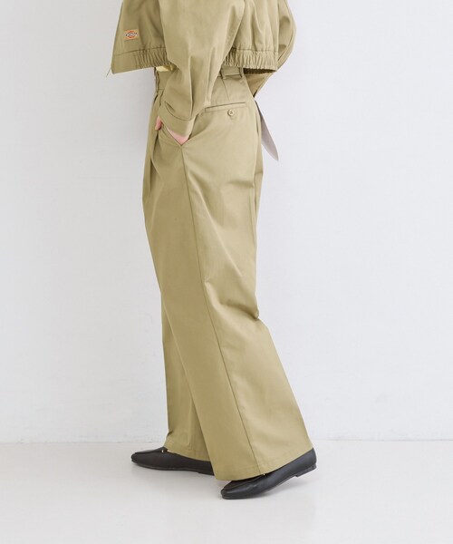 OPAQUE.CLIP(オペークドットクリップ)の「【Dickies(R)×OPAQUE.CLIP】ツータックワイドパンツ(その他パンツ・レディース・ブラウン系その他/オリーブ・03/02)」の11枚目の写真