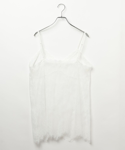 LEPSIM（レプシィム）の「総レースキャミソール　648050（キャミソール・レディース・オフホワイト/ブラック・FREE）」の3枚目の写真