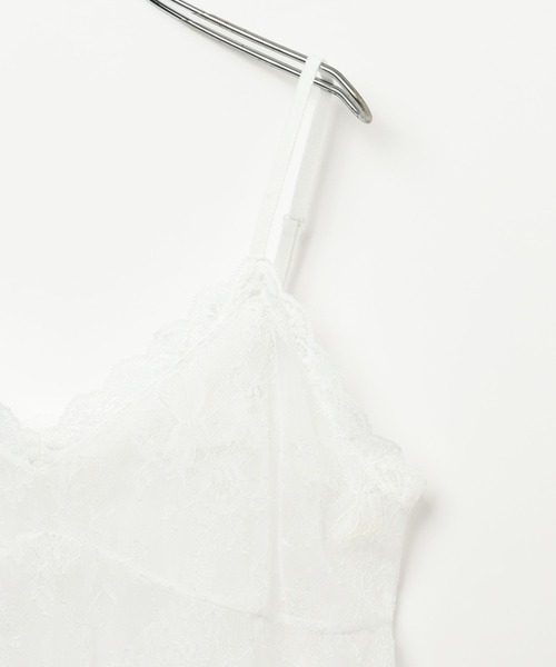 LEPSIM（レプシィム）の「総レースキャミソール　648050（キャミソール・レディース・オフホワイト/ブラック・FREE）」の5枚目の写真