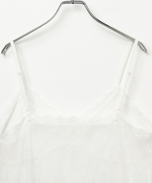 LEPSIM（レプシィム）の「総レースキャミソール　648050（キャミソール・レディース・オフホワイト/ブラック・FREE）」の7枚目の写真