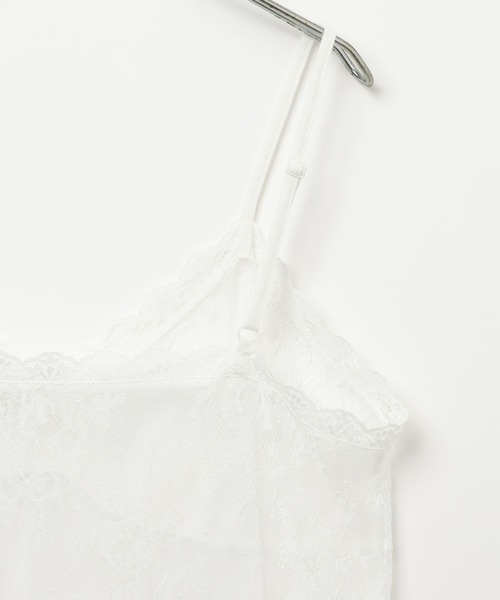 LEPSIM（レプシィム）の「総レースキャミソール　648050（キャミソール・レディース・オフホワイト/ブラック・FREE）」の8枚目の写真