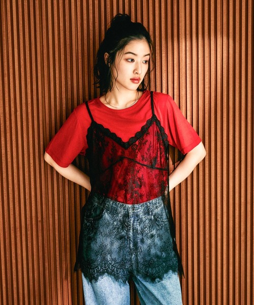 LEPSIM(レプシィム)の「総レースキャミソール 648050【KKfashion紹介アイテム】(キャミソール・レディース・オフホワイト/ブラック/ホワイト系その他/ブラック系その他・FREE)」の19枚目の写真